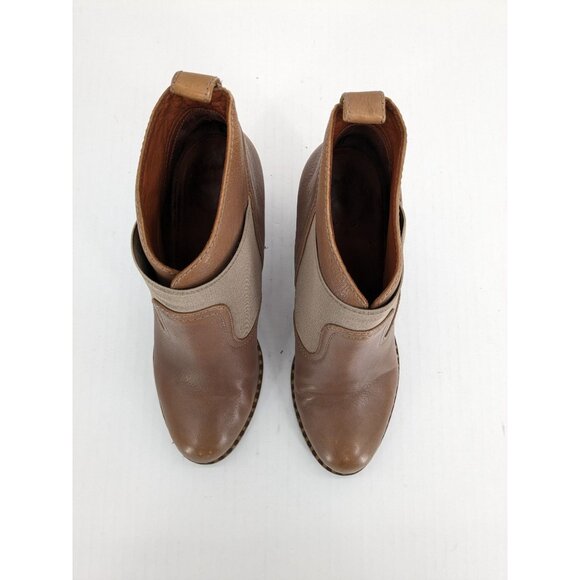 Marc by Marc Jacobs Leather Ankle Booties Women Size 8 US Chunky Heel Minimalist - Picture 6 of 13